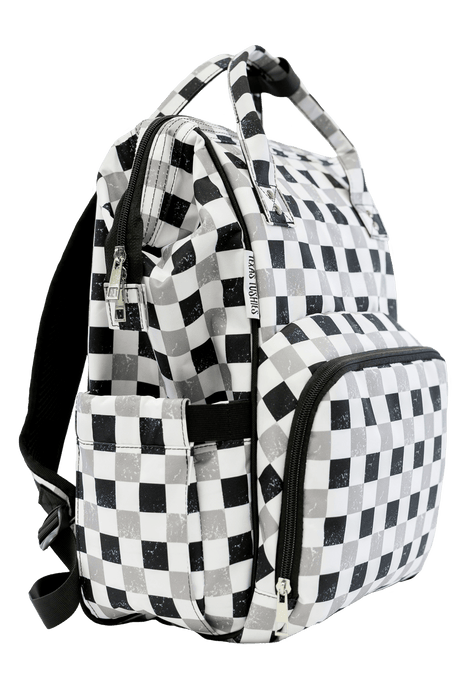 Texas Tushies Neutral Check - Diaper Bag