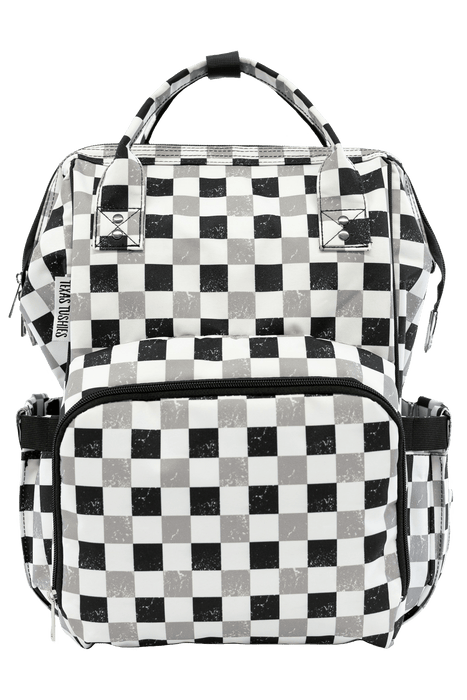 Texas Tushies Neutral Check - Diaper Bag