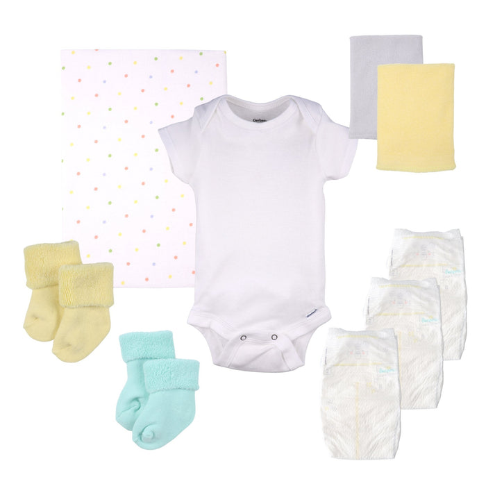 Baby Blossom Company Neutral Dots Baby Gift Set