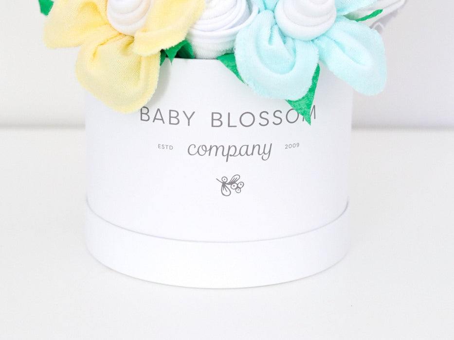 Baby Blossom Company Neutral Hatbox Bouquet - Deluxe