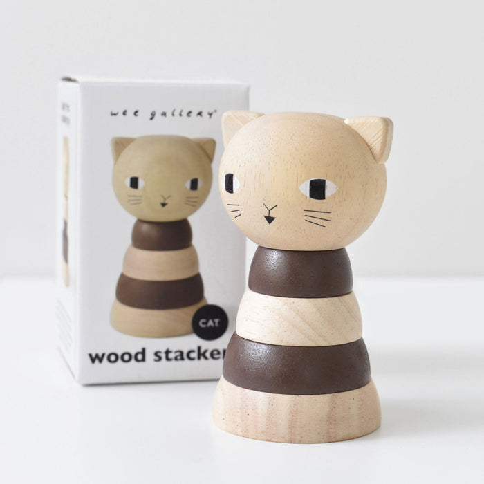 Wee Gallery Wood Stacker - Cat