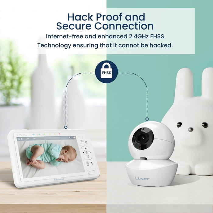 Babysense HDS2 - Video Baby Monitor with 2 HD Cameras, Split Screen, Nightlight & White Noise