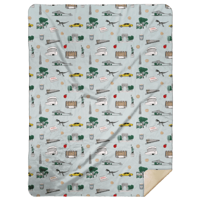 Little Hometown New York City Plush Throw Blankets 60x80