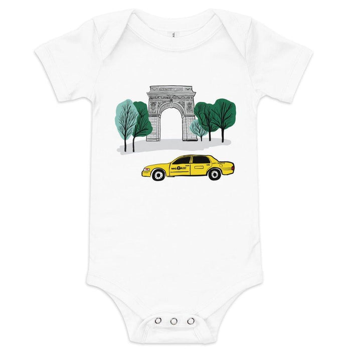 Little Hometown New York City Washington Sq Park Baby short sleeve one piece