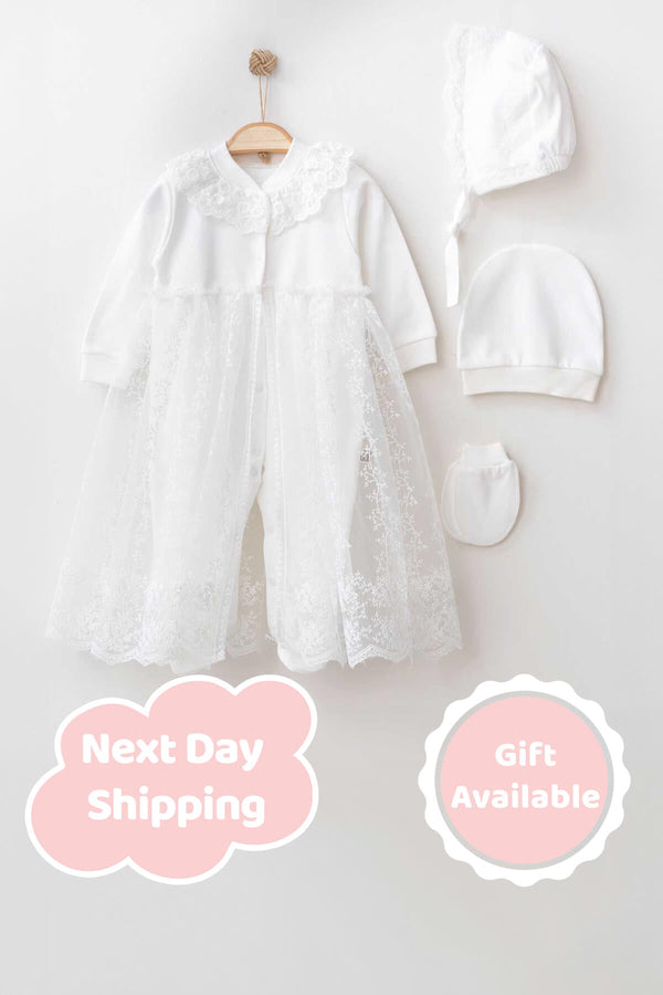 THA Dressing Baby Girl Christening Gown Set