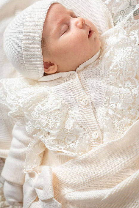 THA Dressing Eva Cream Newborn Knitwear Coming Home Set (5 pcs)