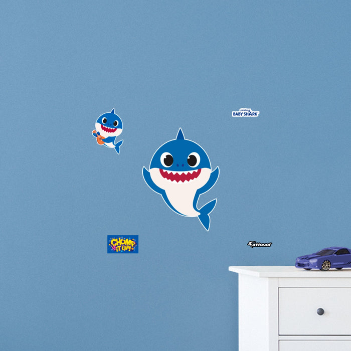 Fathead Baby Shark: Daddy Shark RealBig - Officially Licensed Nickelodeon Removable Adhesive Decal