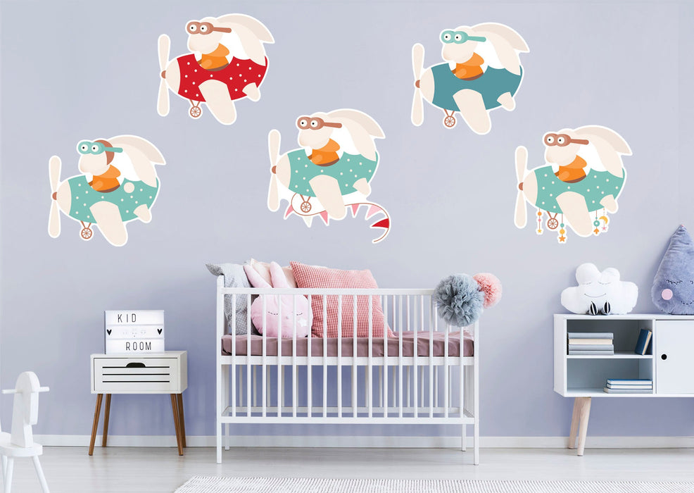 Fathead Nursery_Planes:  Racers Collection        -   Removable Wall   Adhesive Decal