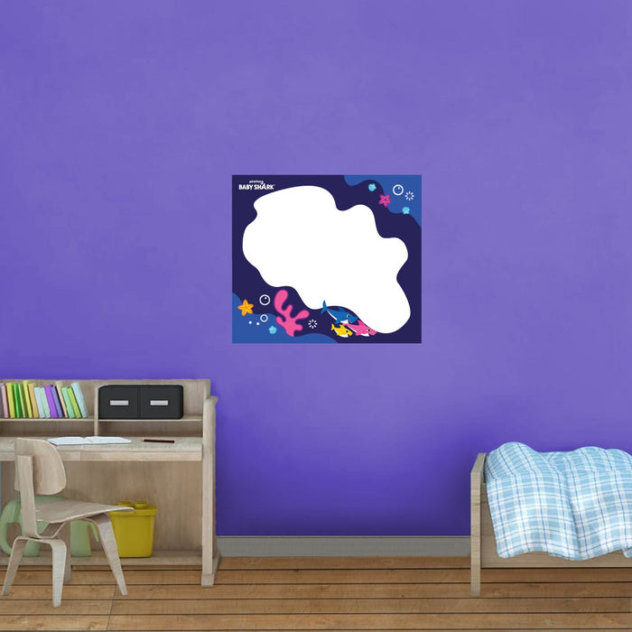 Fathead Baby Shark: Swimming Around Dry Erase - Officially Licensed Nickelodeon Removable Adhesive Decal