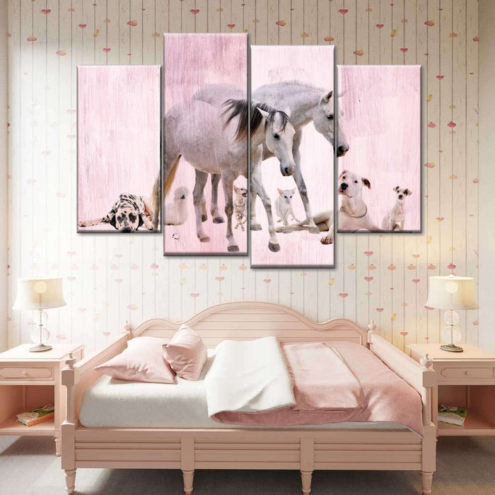 ElephantStock Dogs And Horses Wall Art