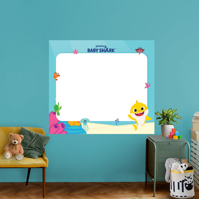Fathead Baby Shark: Underwater Friends Dry Erase - Officially Licensed Nickelodeon Removable Adhesive Decal