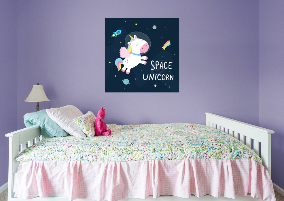 Fathead Mythical Creatures: Unicorn Space Mural - Removable Wall Adhesive Decal