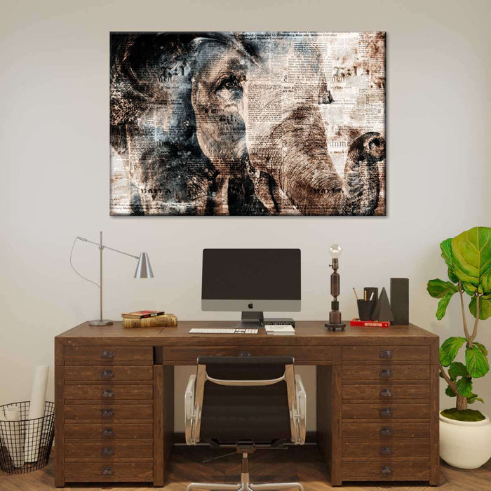 ElephantStock Textured Elephant Wall Art