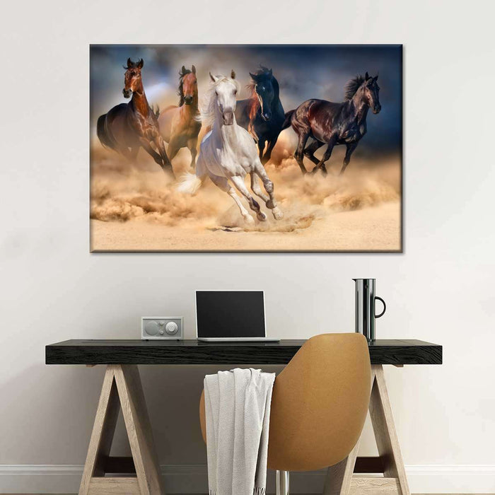 ElephantStock Running Herd Of Horses Wall Art