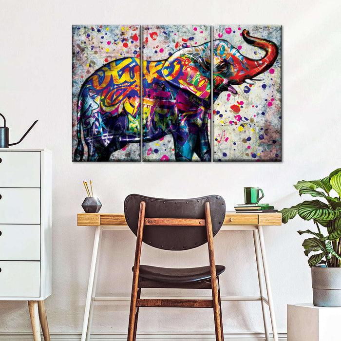 ElephantStock Epic Colorful Elephant Wall Art