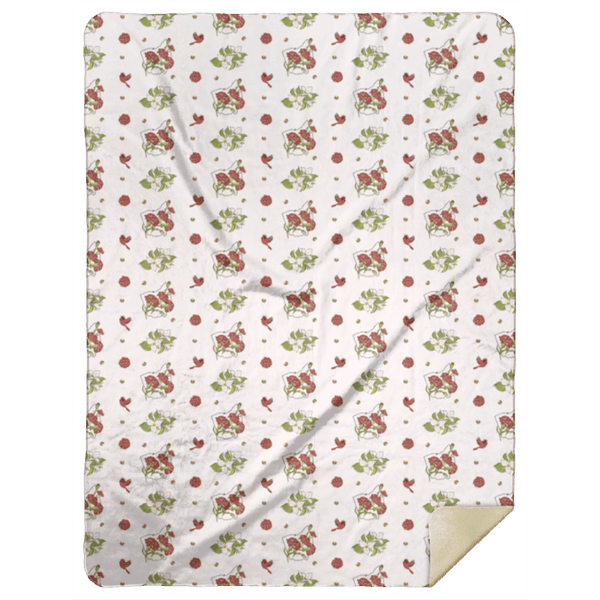 Little Hometown Ohio Floral Plush Throw Blanket 60x80