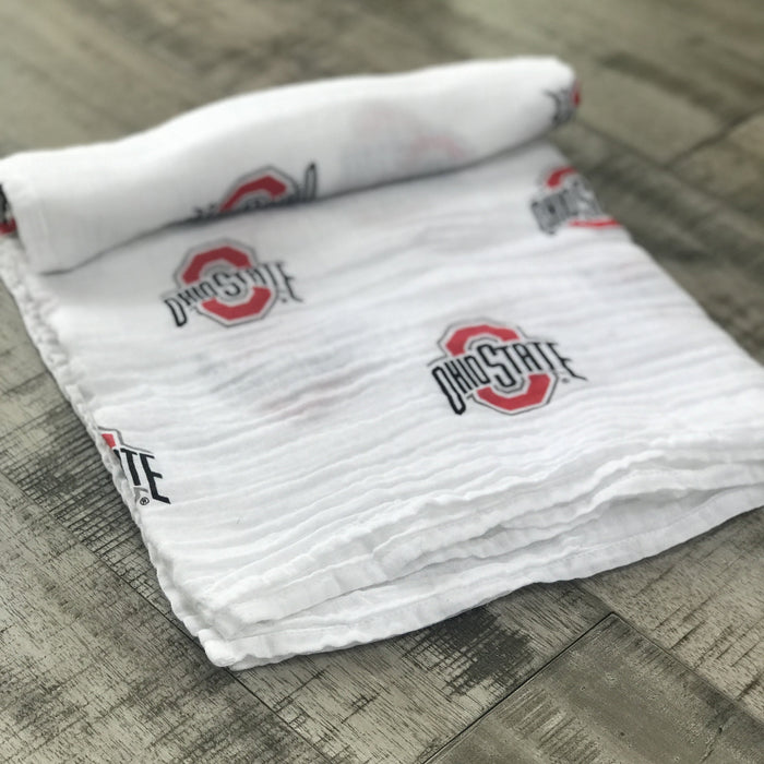 Three Little Anchors The Ohio State University Swaddle Blanket
