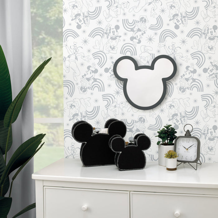 Disney Mickey Mouse Shaped 2 Piece Felt Nursery Storage Caddy