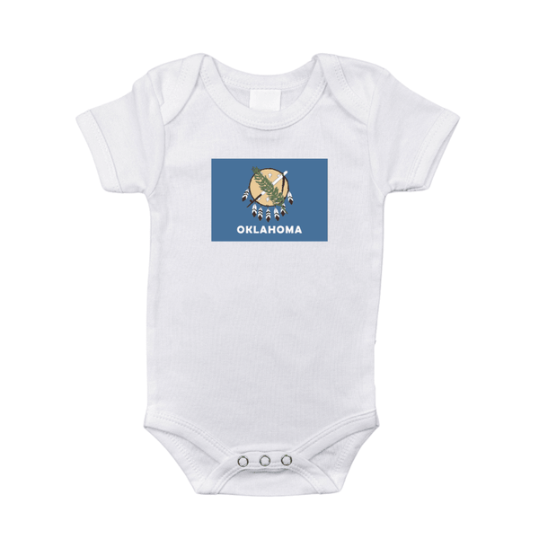 Little Hometown Oklahoma Flag Baby Onesie