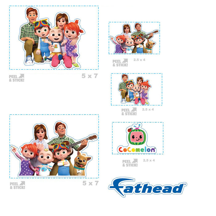 Fathead JJ Family Minis        - Officially Licensed CoComelon Removable     Adhesive Decal