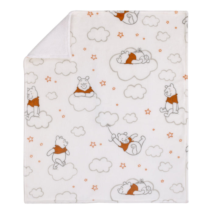 Disney Winnie the Pooh Clouds Sherpa Baby Blanket