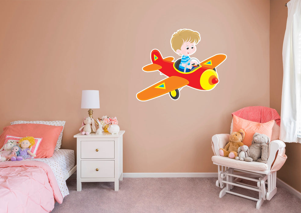 Fathead Nursery: Planes Kid Icon - Removable Adhesive Decal