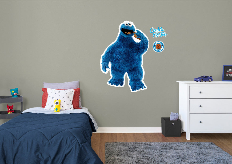 Fathead Cookie Monster RealBig - Officially Licensed Sesame Street Removable Adhesive Decal