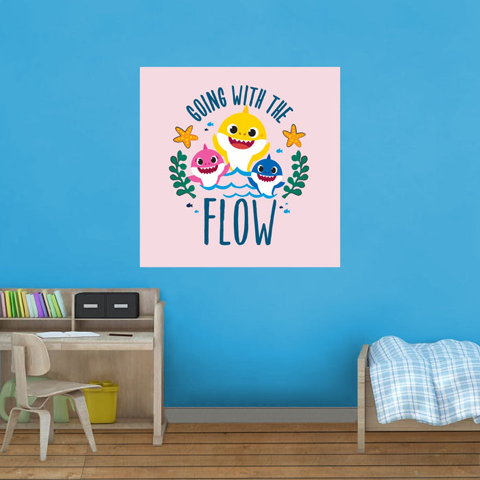 Fathead Baby Shark: Flow Poster - Officially Licensed Nickelodeon Removable Adhesive Decal