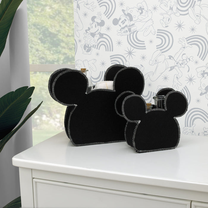 Disney Mickey Mouse Shaped 2 Piece Felt Nursery Storage Caddy