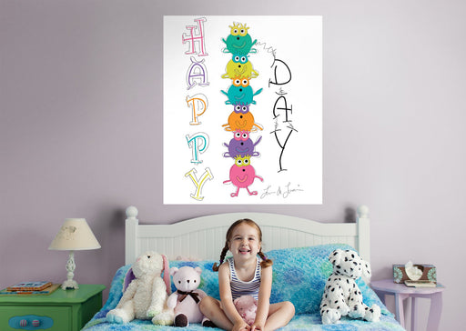 Fathead Dream Big Art: Happy Day Kids Mural - Officially Licensed Juan de Lascurain Removable Wall Adhesive Decal