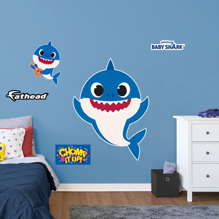 Fathead Baby Shark: Daddy Shark RealBig - Officially Licensed Nickelodeon Removable Adhesive Decal