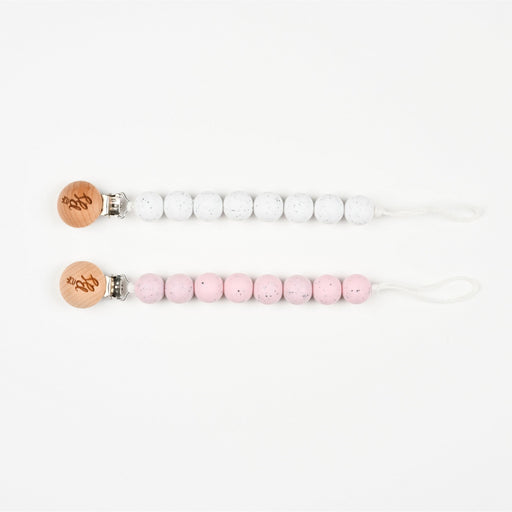 Bebe Sweeny Speckled Handmande Pacifier-clips