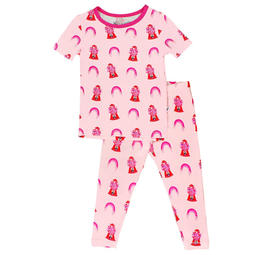 Free Birdees Painted Heart Gumballs Short Sleeve Pajama Set (6M-12Y)