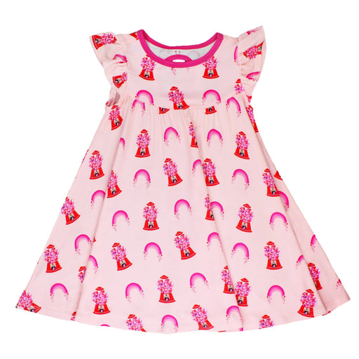 Free Birdees Painted Heart Gumballs Twirling Dress (2T-6Y)