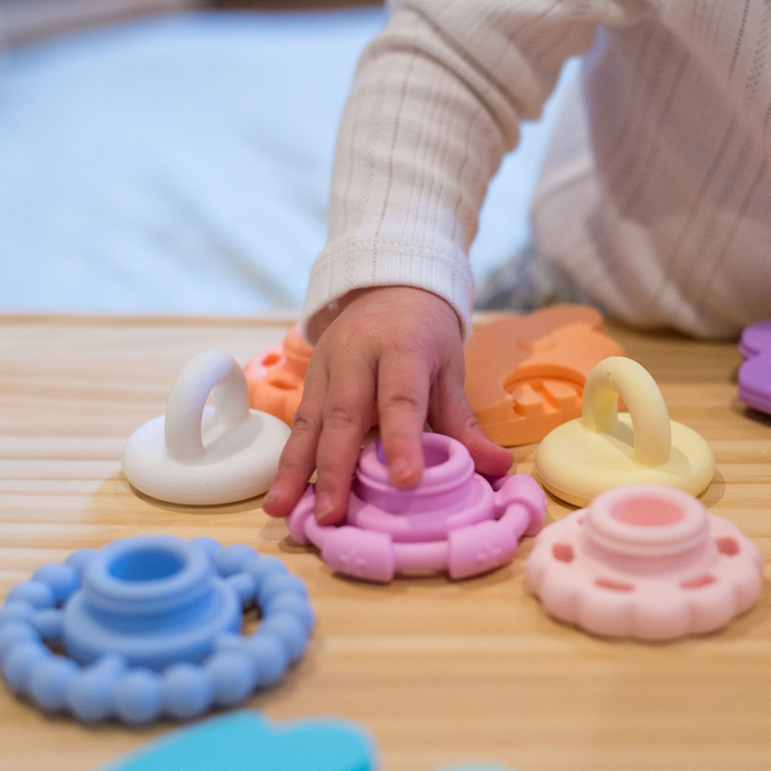 Jellystone Designs Rainbow Stacker and Teether Toy Rainbow