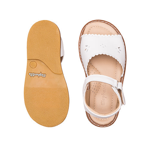 Elephantito Classic Sandal with Scallop White