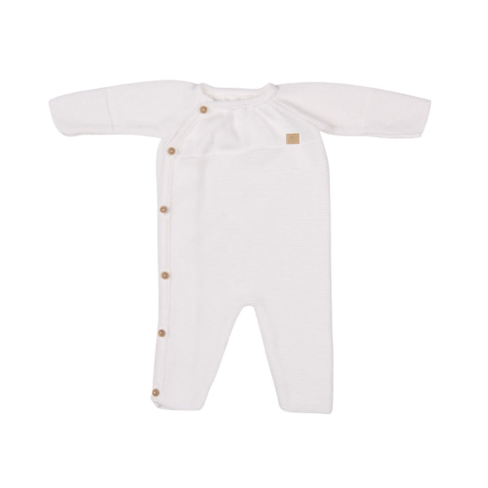 Bebe Sweeny PETIT SWEENY | Baby White Organic Cotton Knit Jumpsuit