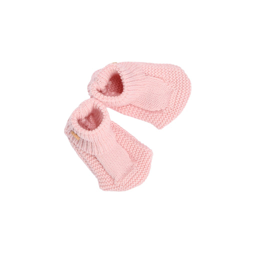 Bebe Sweeny PETIT SWEENY | Girls Pink Organic Cotton Knit Booties