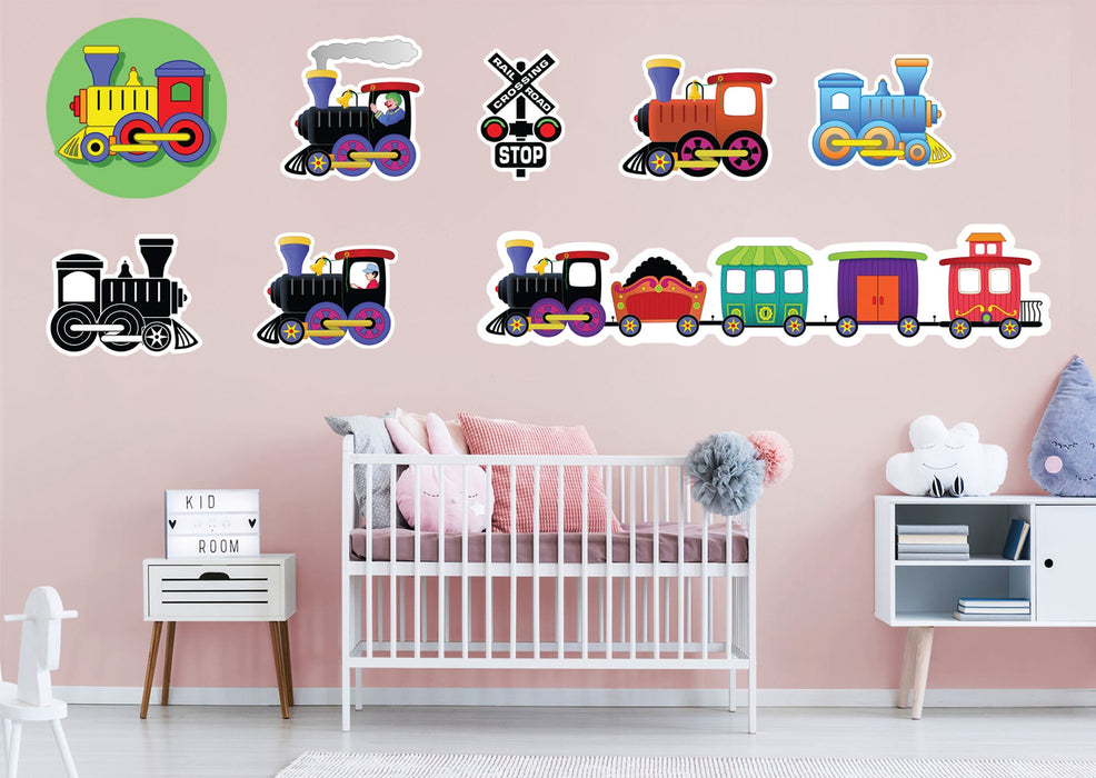 Fathead Nursery:  Locomotive Collection        -   Removable Wall   Adhesive Decal