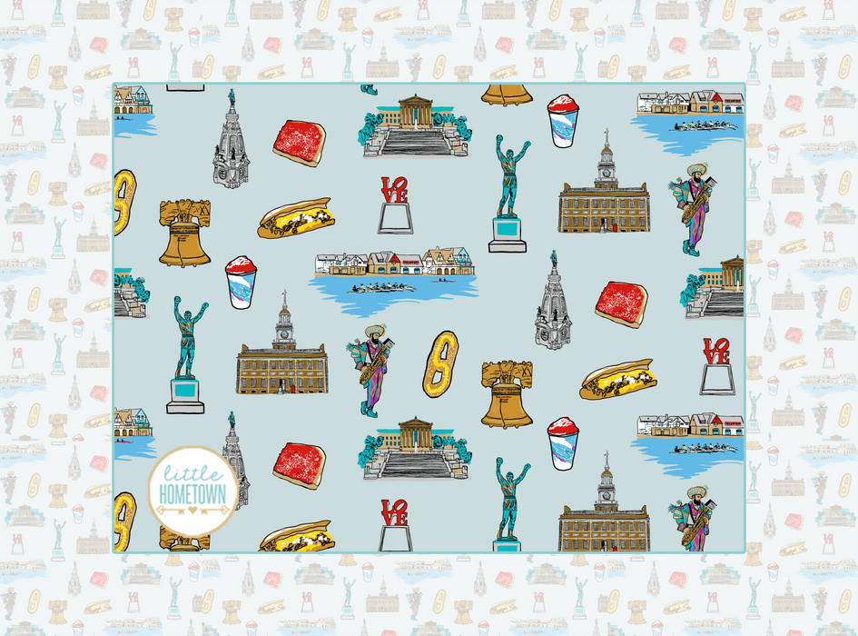 Little Hometown Philadelphia Plush Throw Blanket 60x80