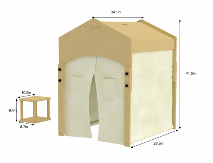 Avenlur Ash - Wood Adjustable Learning Tent with Desk and Chair