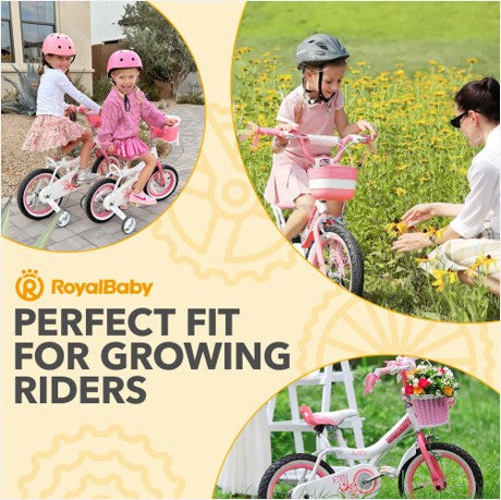 RoyalBaby Princess Girl Kid Outdoor Bicycle 20" with Kickstand, Jenny Light Pink