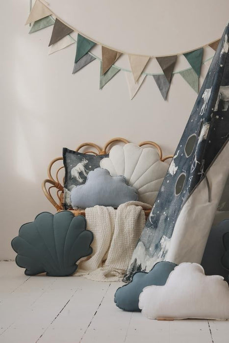 Moi Mili Linen “Pigeon Grey” Cloud Pillow