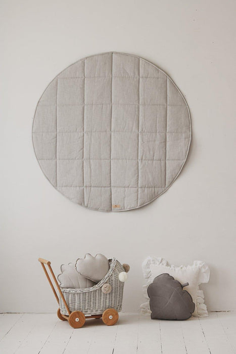 Moi Mili “Pigeon Grey” Round Cotton Mat