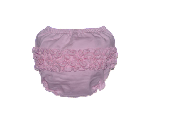 Cute as Buttons Solid Pink Ruffle Bloomers for Girls