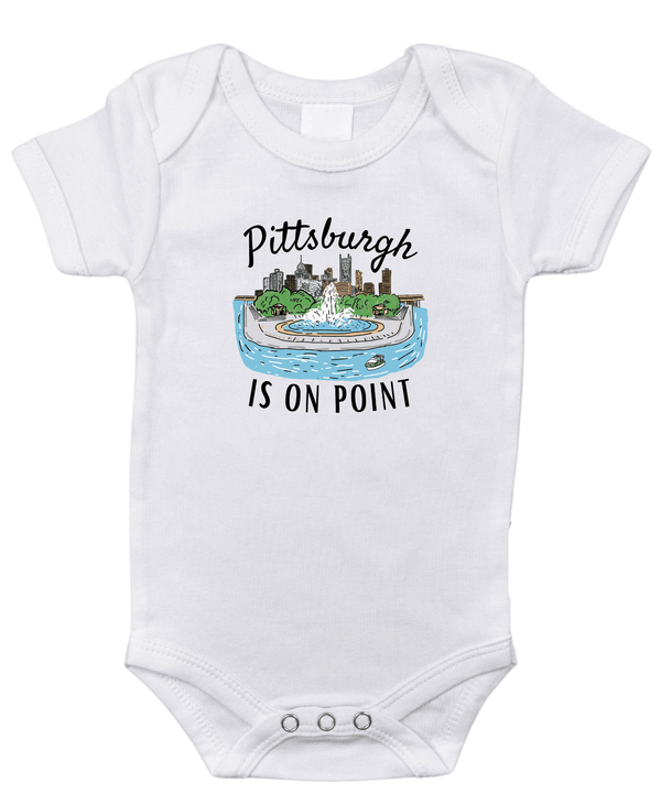 Little Hometown Pittsburgh is on Point Onesie