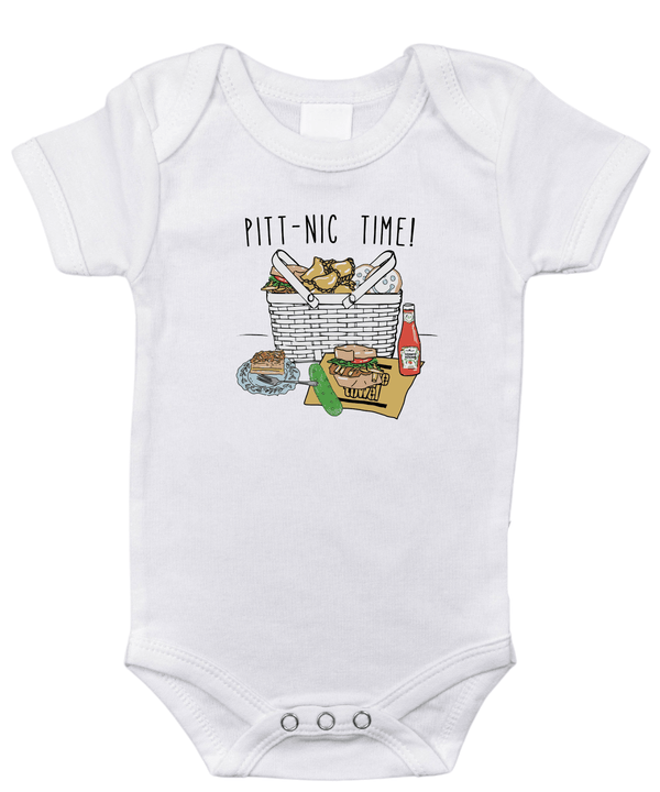 Little Hometown Pittsburgh Picnic Baby Onesie