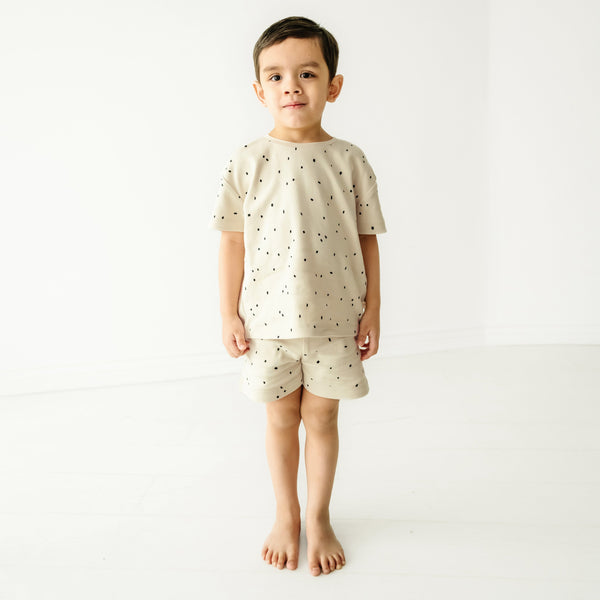 Makemake Organics Organic Baby Toddler Tee and Shorts Set - Pixie Dots