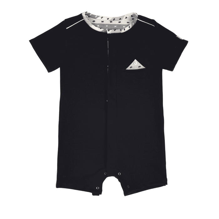 Bebe Sweeny BILL | Baby Boys Navy Blue Jersey Playsuit