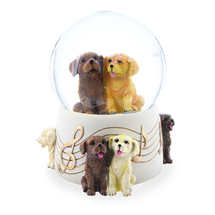 BestPysanky Dogs Party Musical Water Snow Globe